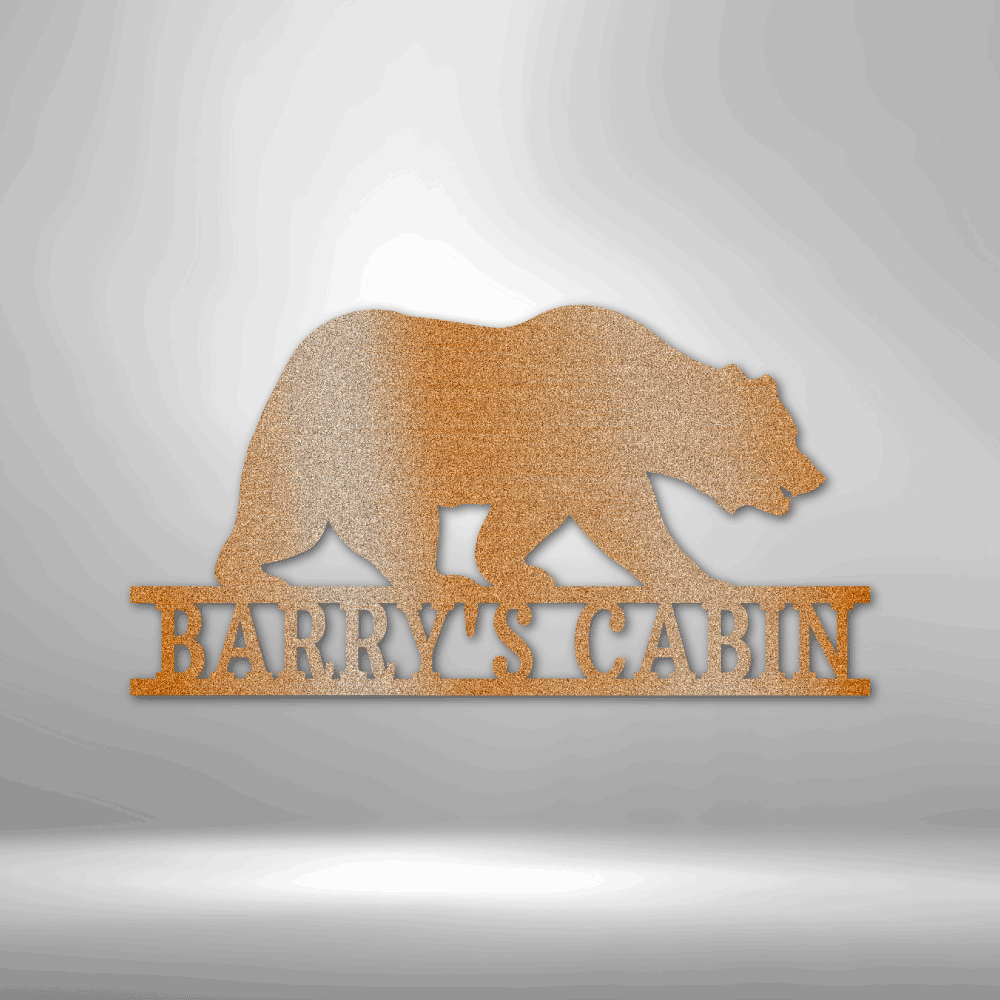 Custom Bear MonoGram - Steel Sign- Gifts For Him/Her/Mom/Dad For Garden, Home, Backyard