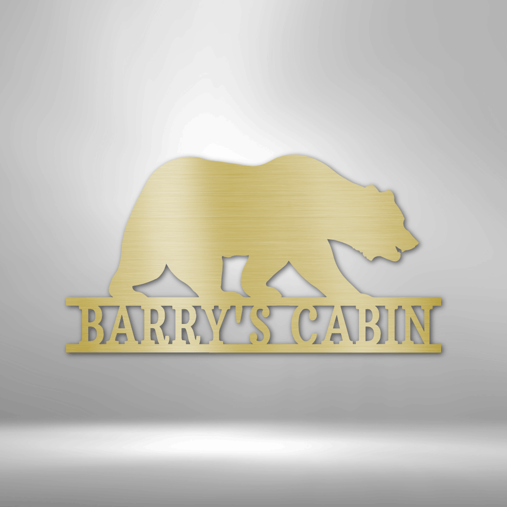 Custom Bear MonoGram - Steel Sign- Gifts For Him/Her/Mom/Dad For Garden, Home, Backyard