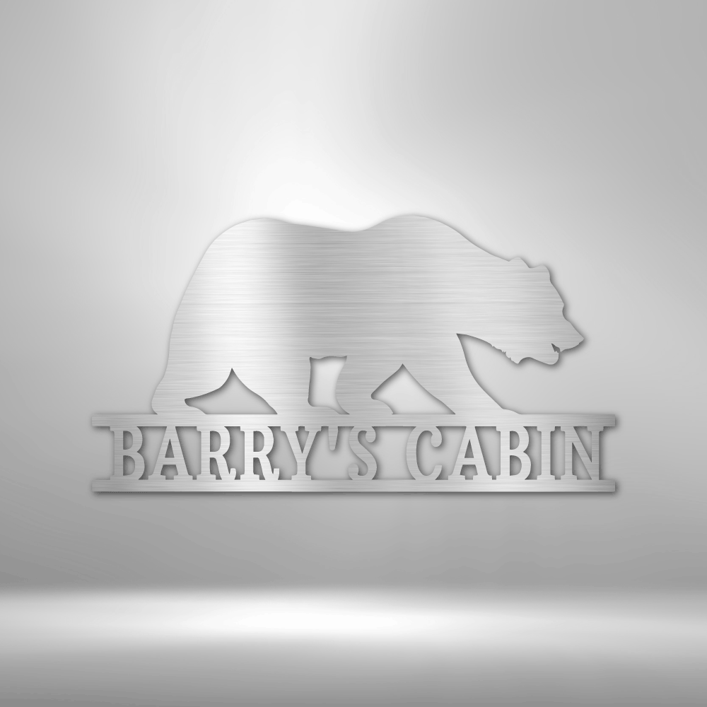 Custom Bear MonoGram - Steel Sign- Gifts For Him/Her/Mom/Dad For Garden, Home, Backyard