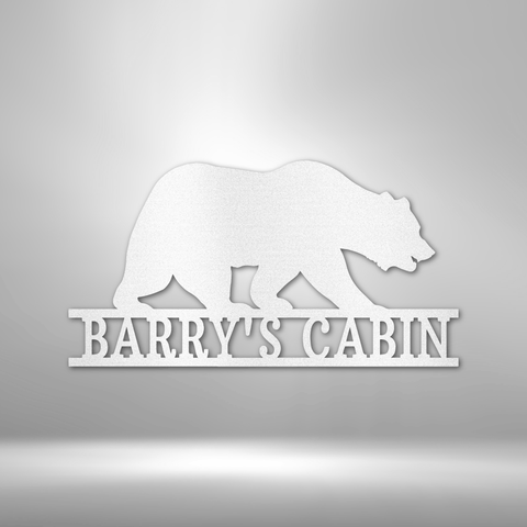 Image of Custom Bear MonoGram - Steel Sign- Gifts For Him/Her/Mom/Dad For Garden, Home, Backyard