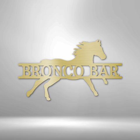 Image of Custom Sprinting Horse Monogram - Steel Sign- Gifts For Him/Her/Mom/Dad For Garden, Home, Backyard
