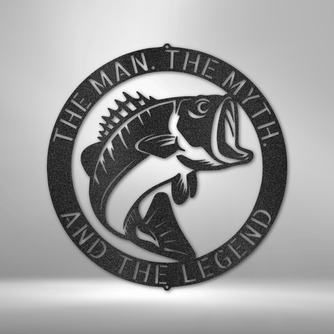 Image of Custom Bass Monogram - Steel Sign- Gifts For Him/Her/Mom/Dad For Garden, Home, Backyard