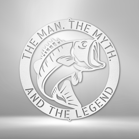 Image of Custom Bass Monogram - Steel Sign- Gifts For Him/Her/Mom/Dad For Garden, Home, Backyard