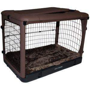 Image of Pet Gear Large 42" Steel Pet Crate with Bolster Pad