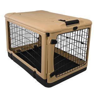 Image of Pet Gear Large 42" Steel Pet Crate with Bolster Pad