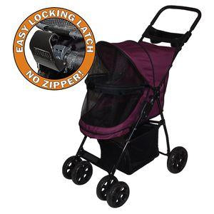 Image of Pet Gear Happy Trails NO ZIP Pet Stroller