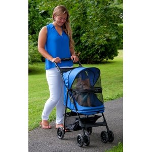 Image of Pet Gear Happy Trails NO ZIP Pet Stroller