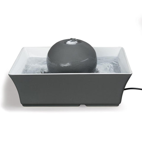 Image of DrinkWell Seascape Ceramic Pet Fountain- 70 oz.- Grey- For Dogs And Cats
