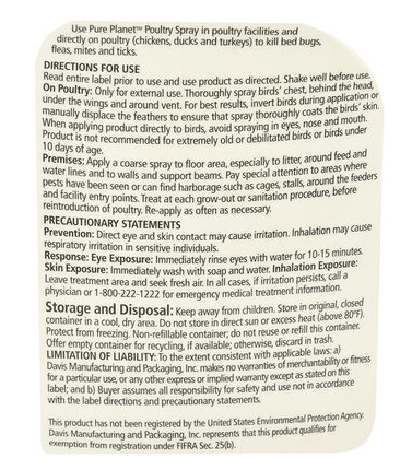 Image of Pure Planet Poultry Spray,Non-Toxic, RTU