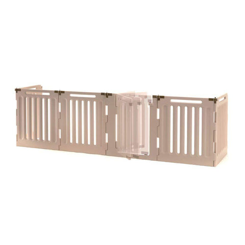 Image of Richell Plastic Dog Pen & Convertible Pet Gate And Playpen For Outdoor/Indoor Use