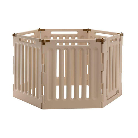 Image of Richell Plastic Dog Pen & Convertible Pet Gate And Playpen For Outdoor/Indoor Use