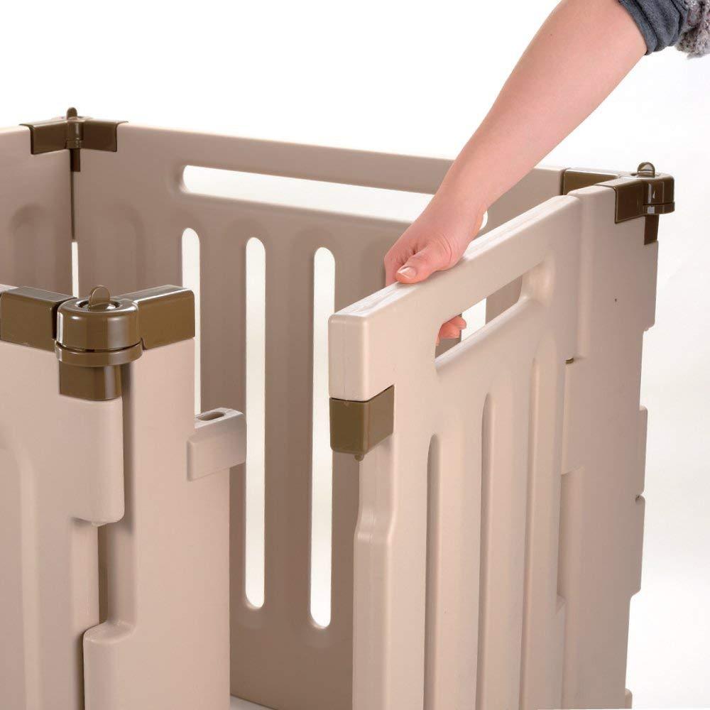 Richell Plastic Dog Pen & Convertible Pet Gate And Playpen For Outdoor/Indoor Use