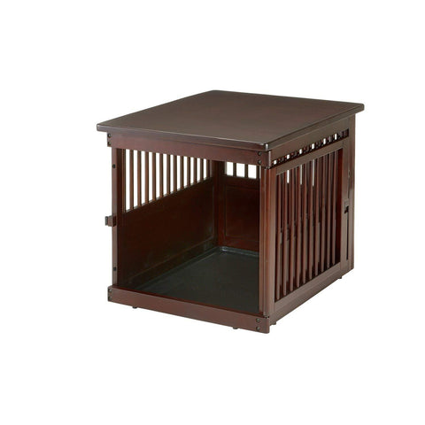 Image of Richell Large End Table, Wooden Dog Crate Kennel