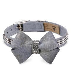 Image of Susan Lanci Designs Glitzerati Nouveau Bow 3 Row Giltmore Swarovski Crystal Collar