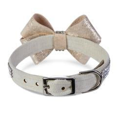 Image of Susan Lanci Designs Glitzerati Nouveau Bow 3 Row Giltmore Swarovski Crystal Collar