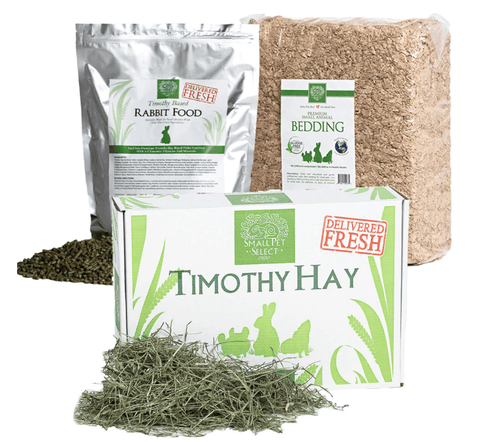 Image of Small Pet Select Premium 100% Natural 2nd Cut Timothy Hay Small Animal Starter Care Kit