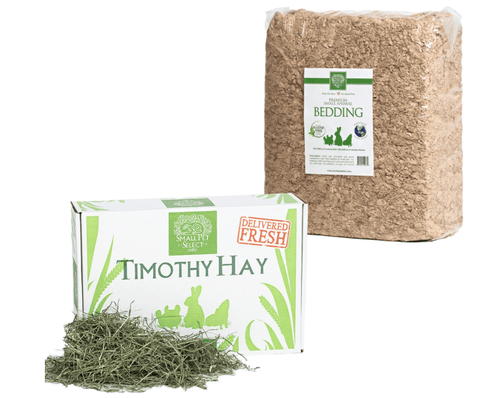 Image of Small Pet Select Premium 100% Natural 2nd Cut Timothy Hay Small Animal Starter Care Kit