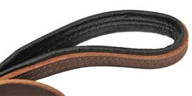 Image of Soft Touch Durable Leather Leash Available in 2ft-6ft Length Color Brown with Black Pad