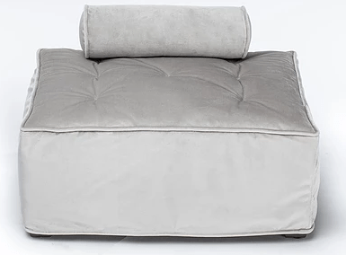 Image of Club Nine Pets Soho Brown Faux Leather with Oyster Velvet Cushion