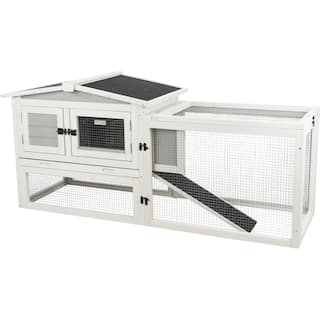 Image of Trixie Natura Insulated Rabbit Hutch Peaked Roof and Run XS