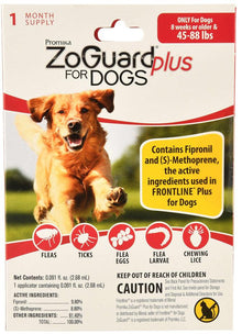 ZoGuard Plus Spot-On for Dogs, 1 month supply