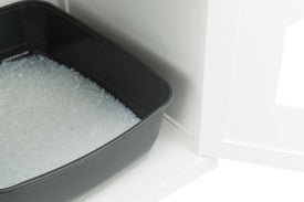 Image of Trixie Pet Standard Wood Litter Box Enclosure with Top Shelf, White