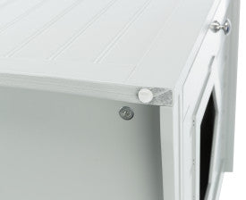 Image of Trixie Pet Standard Wood Litter Box Enclosure with Top Shelf, Gray