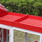 Image of Merry Products & Garden Red Barn Chicken Coop with Roof Top Planter