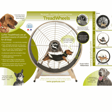 Image of GoPet Indoor Exercise Treadwheel For Large Dogs And Cats <150lbs