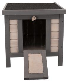 Image of Trixie Pet Natura Insulated Small Cat Home, Grey/Beige