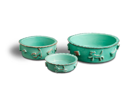 Image of Carmel Ceramica Dog Food/Water Bowl