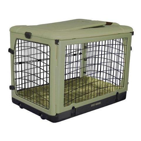 Image of Pet Gear Large 42" Steel Pet Crate with Bolster Pad