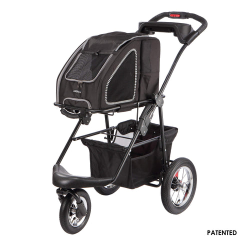 Image of Petique 5-in-1 Pet Stroller (Complete Set with Pet Carrier and Stroller Frame)