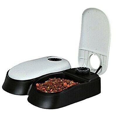 Image of Trixie Pet TX2 Automatic Food Dispenser, Dual Compartments, Dual Timer, Gray/Black