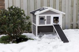 Image of Trixie Pet Natura Insulated 2 Story Cat Home