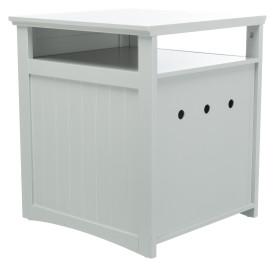 Image of Trixie Pet Standard Wood Litter Box Enclosure with Top Shelf, Gray