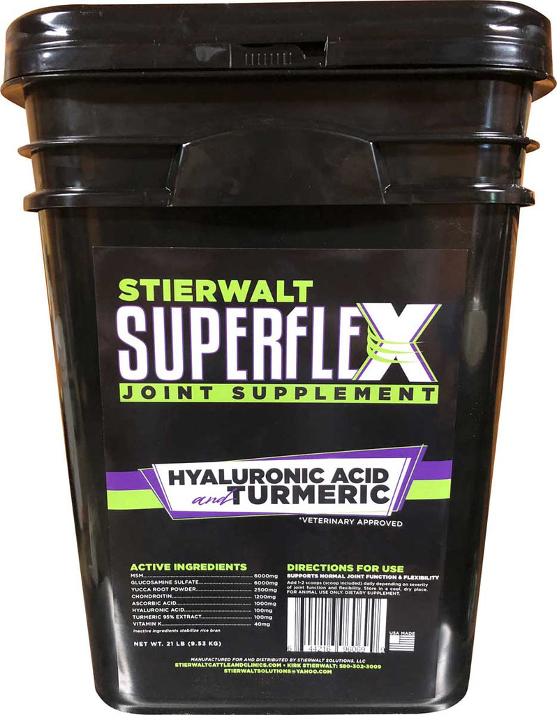SuperFlex Joint Supplement with Hyaluronic Acid and Turmeric for Livestock