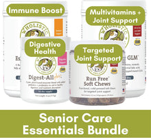 Wholistic Pet Organics: Senior Dog And Cat Care Bundle, Dog Mobility Support 60 count, Vitamin C Dog Supplement 1 Lb, Dog Probiotics and Digestive Enzymes 4 Oz, Daily Joint Health Supplements for Dogs 1 Lb