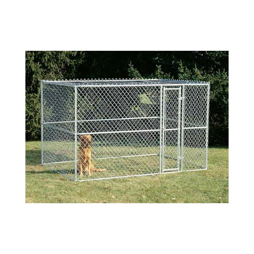 Midwest Chain Link Portable Dog Kennel- Silver