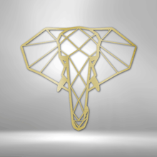 Geometric Elephant - Steel Sign