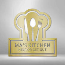 Ruler Of The Kitchen Monogram - Steel Sign For Her, For Him- Birthday Gift- Mother's Day-Father's Day Gift