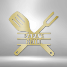Customizable Grilling Utensils - Steel Sign For Him- Birthday Gift- Father's Day Gift
