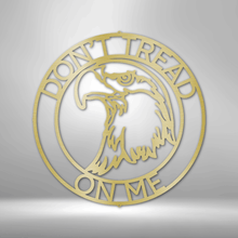 Personalized Eagle Head Ring Monogram - Custom Steel Sign