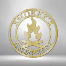 Personalized Campfire Monogram - Custom Steel Sign-Wedding- Birthday- Mother's Day- Father's Day-Cabin-Cottage Sign
