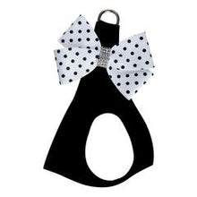 Susan Lanci Designs Polka Dot Nouveau Bow Step in Harness Black