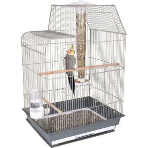 Ware Pet Products Bird Central Cockatiel/Conure Cage -Gray/White