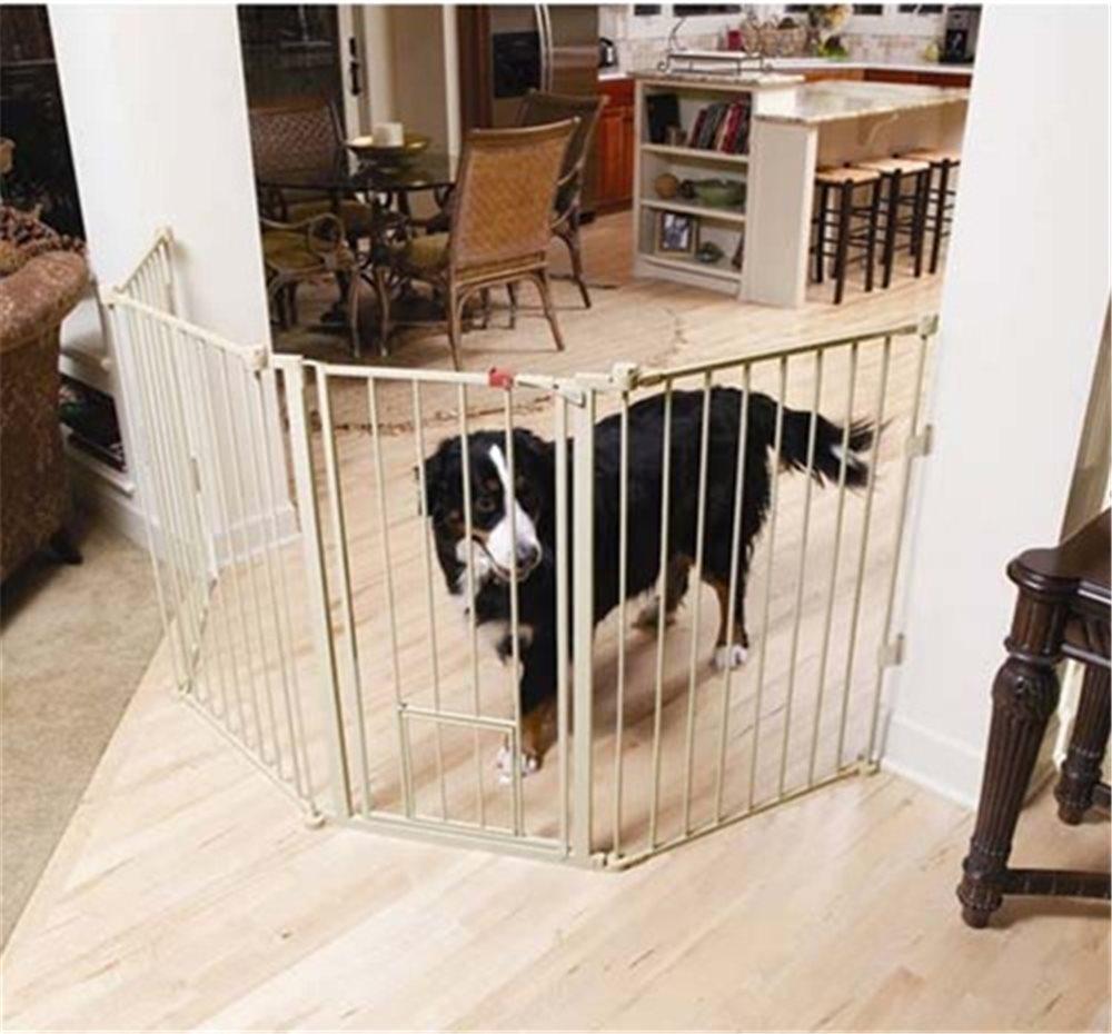 Carlson Flexi Extra-Tall Walk-Thru Gate with Pet Door