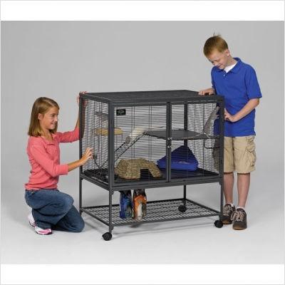 Image of Midwest Critter Nation Small Animal Cage Cover Black 36″ x 24″ x 58.5″