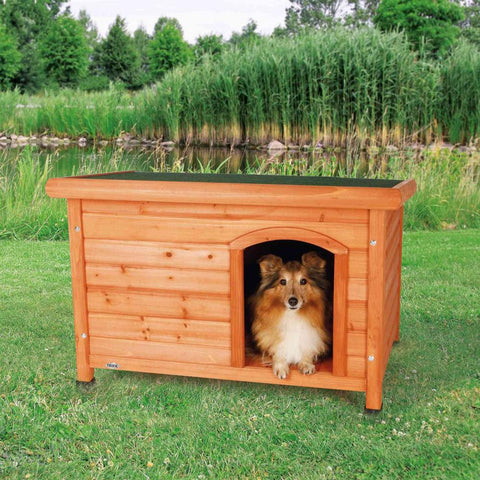 Image of Trixie Pet Natura Flat Roof Club Dog House Brown
