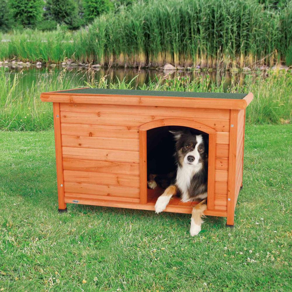 Trixie Pet Natura Flat Roof Club Dog House Brown